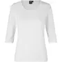 ID Stretch dame T-shirt med 3/4-ærmer, Hvid