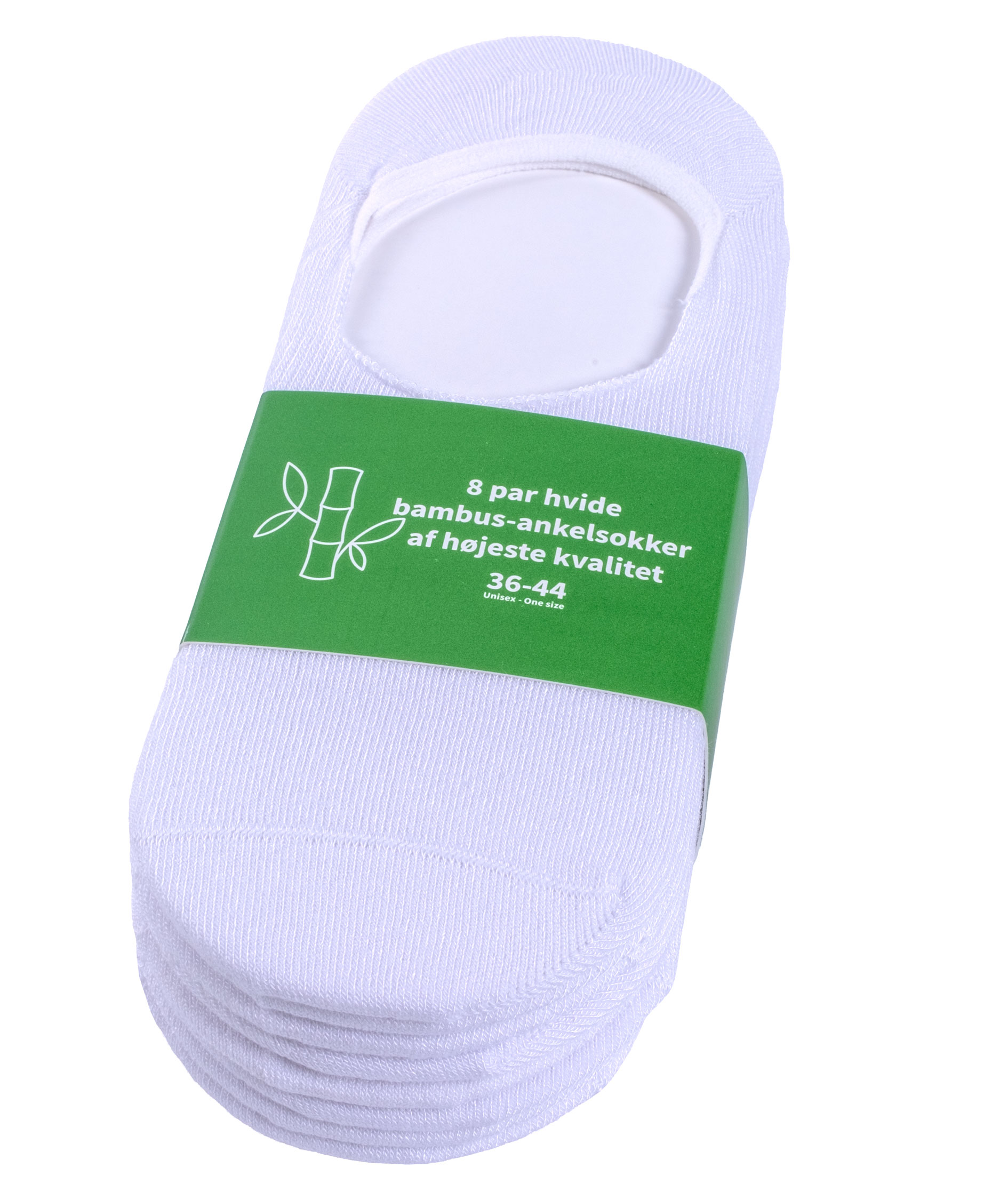 Sponsera 8-pack bamboo footies, White