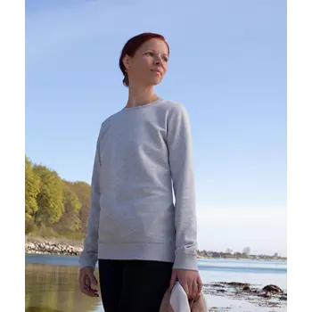 ID organic women's sweatshirt, Light grey melange