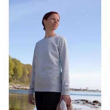 ID organic women's sweatshirt, Light grey melange