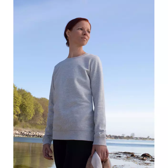 ID økologisk dame sweatshirt, Lys grå Melange, large image number 1