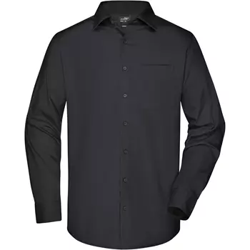 James & Nicholson modern fit skjorte, Sort