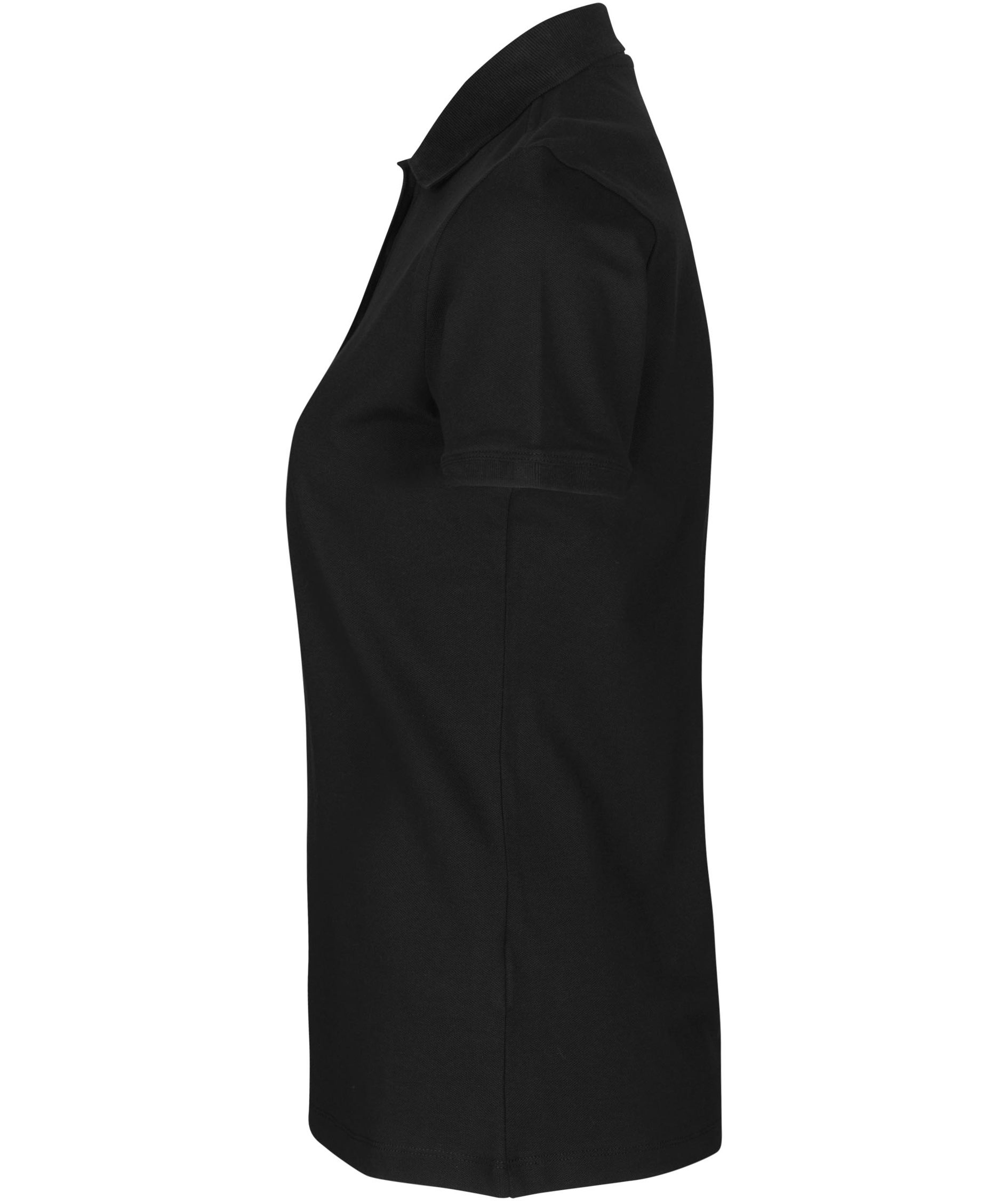 ID organic women's polo shirt, Black, large image number 2