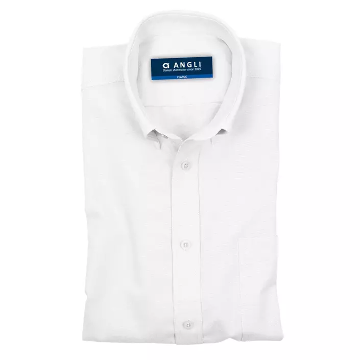 Angli 6901 Oxford blend skjorta, kortärmad, classic, Vit, large image number 0