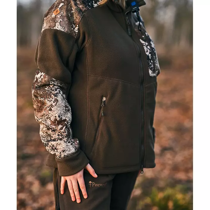 Pinewood Småland Hunters Camou dame fleecejakke, Hunting Brown/Strata, large image number 5