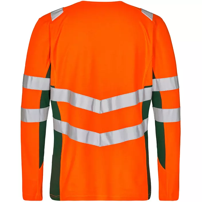 Engel Safety langermet T-skjorte, Hi-vis Oransje/Grønn, large image number 1