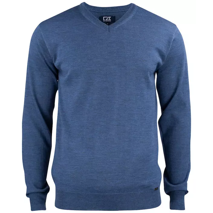 Cutter & Buck Everett sweatshirt with merino wool, Denim Melange, large image number 0