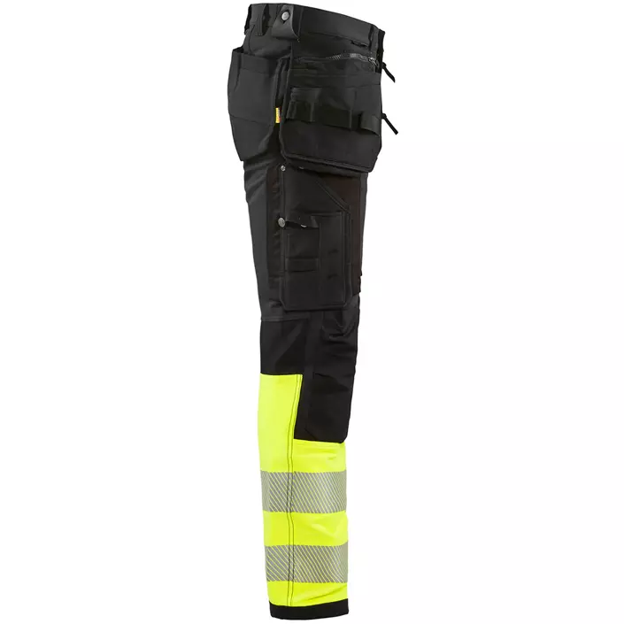 Blåkläder håndværkerbukser full stretch, Sort/Hi-Vis Gul, large image number 3