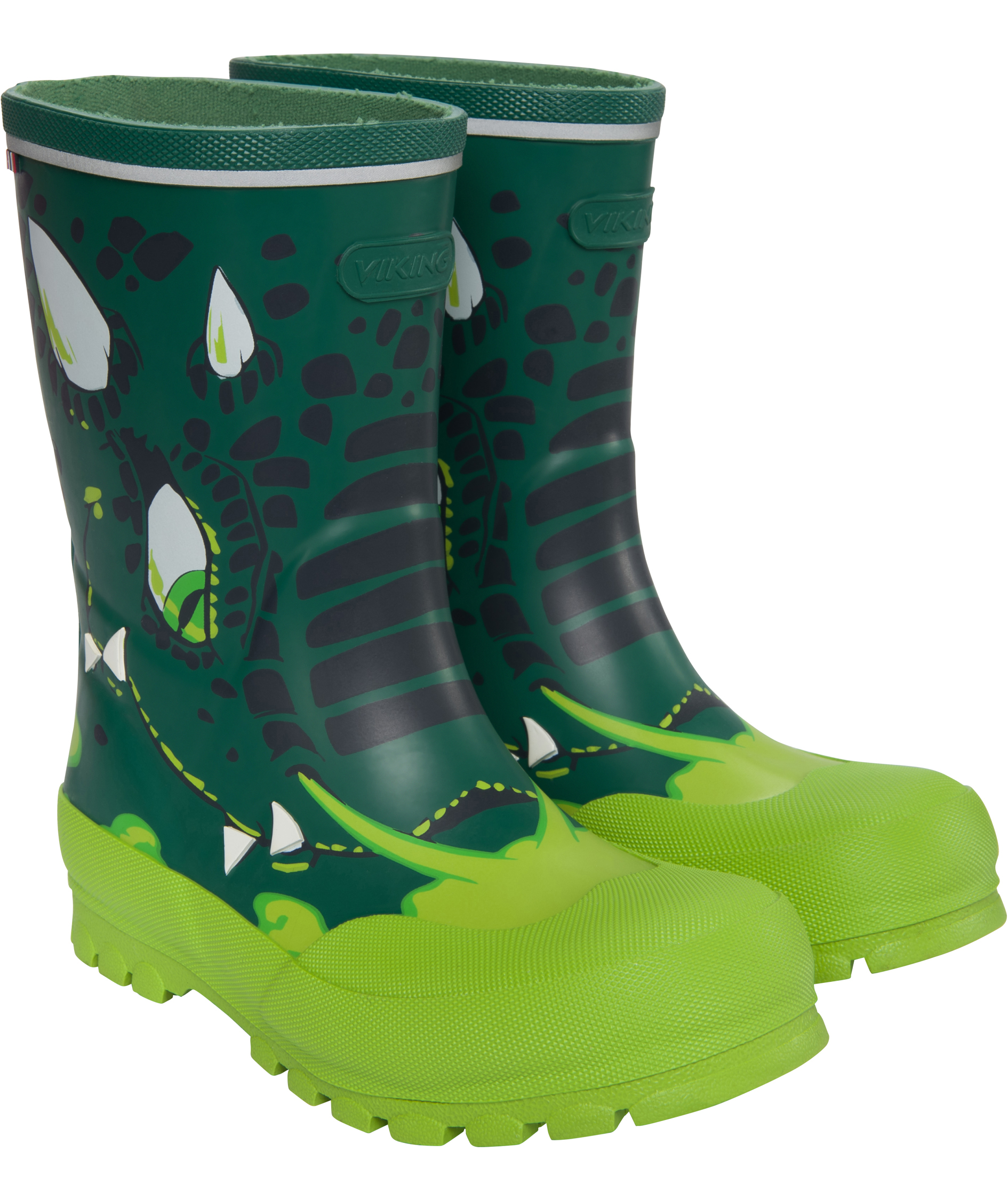 Viking Jolly Print gummist&ouml;vlar till barn, Bottlegreen/multi, large image number 3