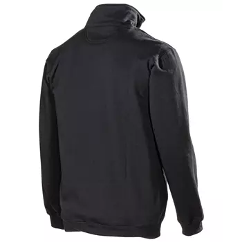 L.Brador Sweatshirt mit kurzem Reißverschluss 643PB, Schwarz