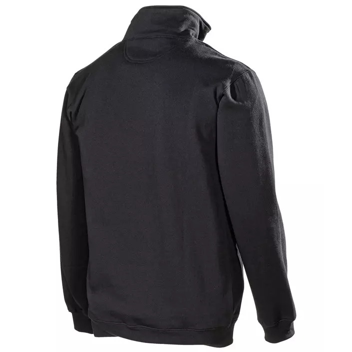L.Brador sweatshirt med kort lynlås 643PB, Sort, large image number 1