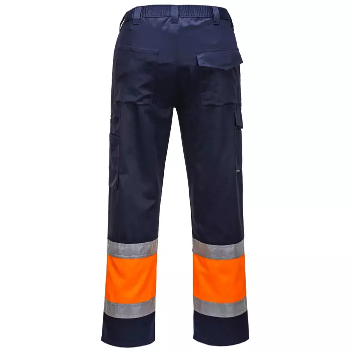 Portwest servicebukse, Hi-vis Oransje/Marineblå, large image number 1
