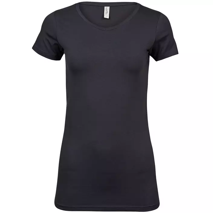 Tee Jays lang dame T-shirt, Mørkegrå, large image number 0