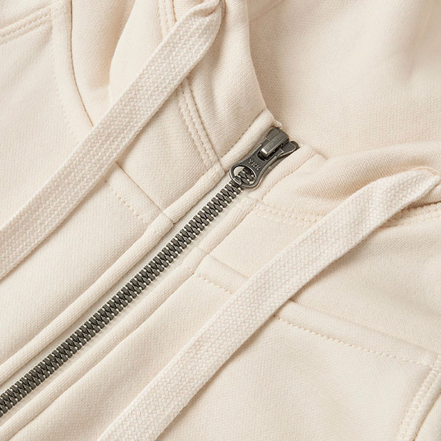 ID hoodie med dragkedja dam, Off White, Off White, large image number 3