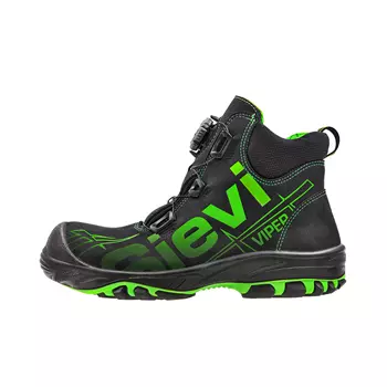 Sievi ViperX Roller H+ safety boots S3, Black/Green
