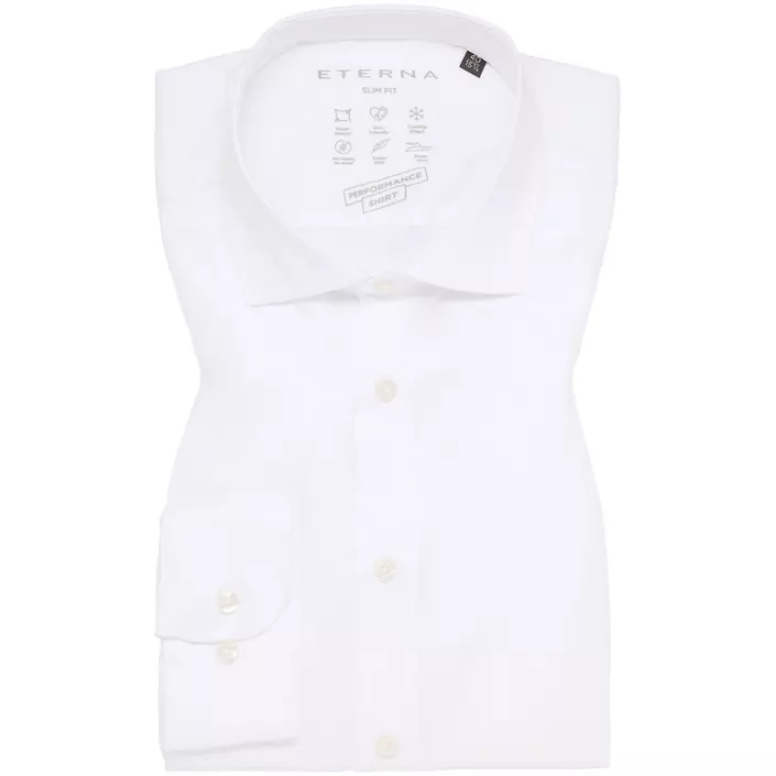 Eterna Performance Slim Fit skjorta, White, large image number 4