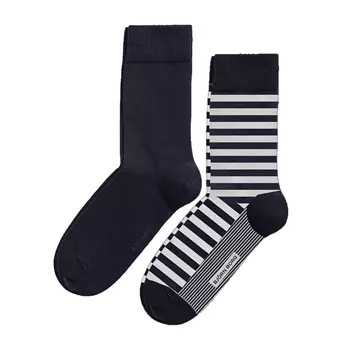 Björn Borg Core 2-pack socks, Navy/Striped