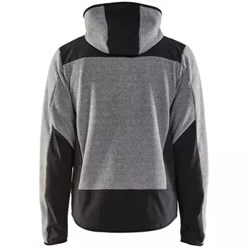 Blåkläder softshell knitted jacket, Grey mottled/black