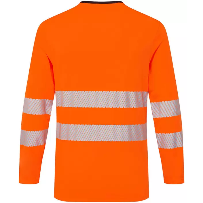 Portwest PW3 langærmet T-shirt, Hi-Vis Orange/Sort, large image number 1