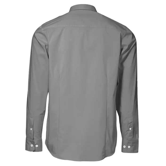 ID Slim fit work shirt/café shirt with stretch, Grey, large image number 2