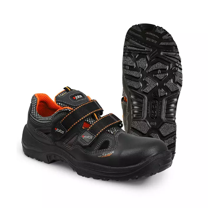 Jalas 3400A Monza Sport safety sandals S1, Black, large image number 0