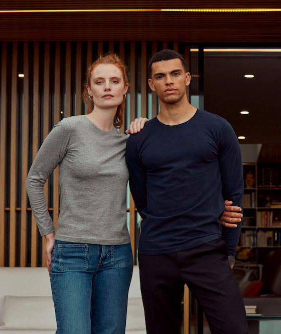 Clique Premium Fashion-T long-sleeved T-shirt, Dark navy