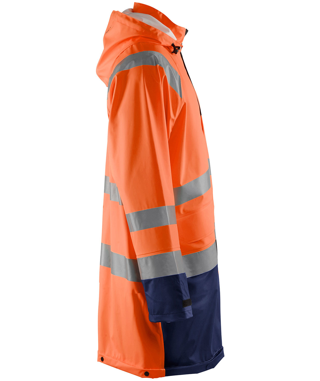 Bl&aring;kl&auml;der regnrock, Orange/Marinbl&aring;, large image number 3