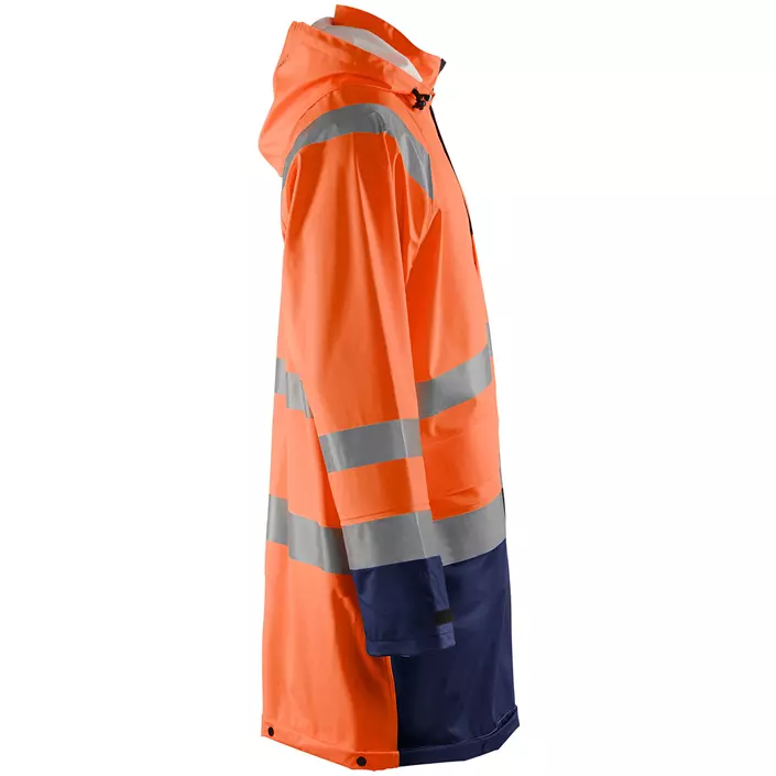 Blåkläder regnfrakke, Orange/Marine, large image number 3