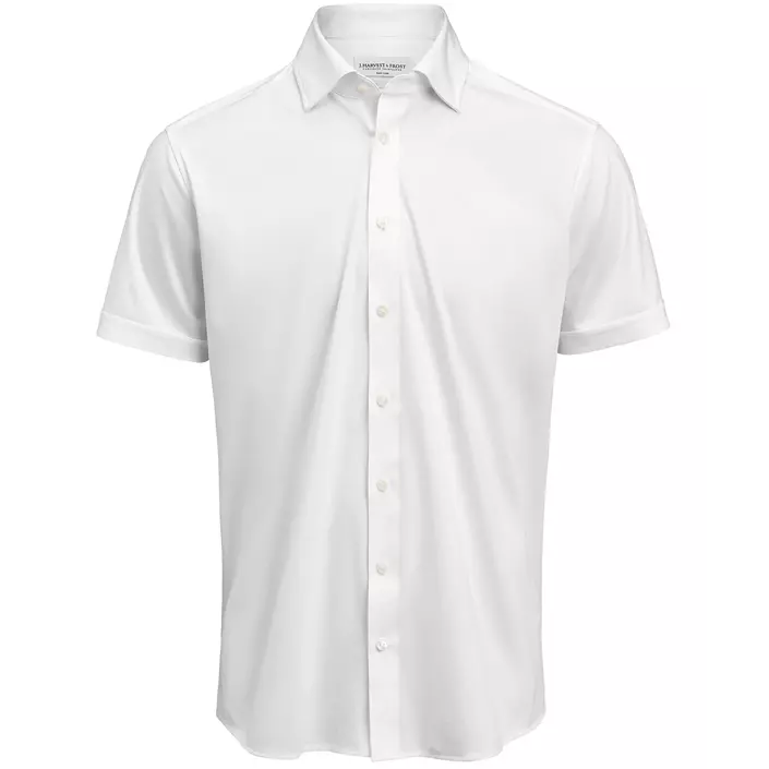 J. Harvest & Frost Indgo Bow Slim fit kortärmad skjorta, White, large image number 0
