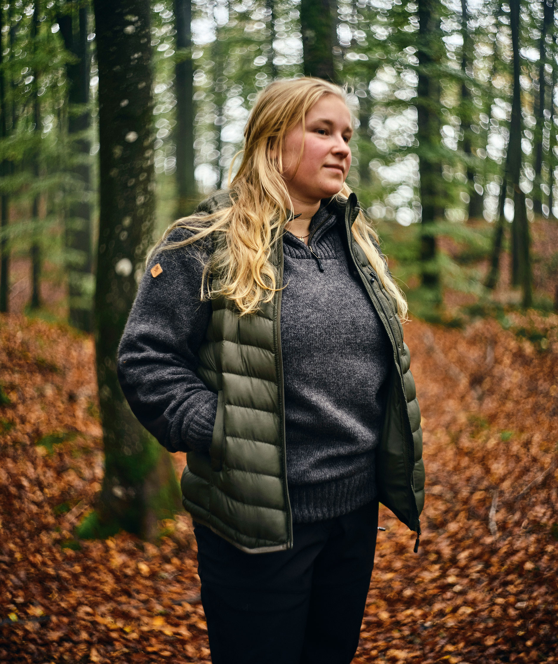 Pinewood&nbsp;Hurricane dame striktr&oslash;je med membran, M&oslash;rkegr&aring;, large image number 3