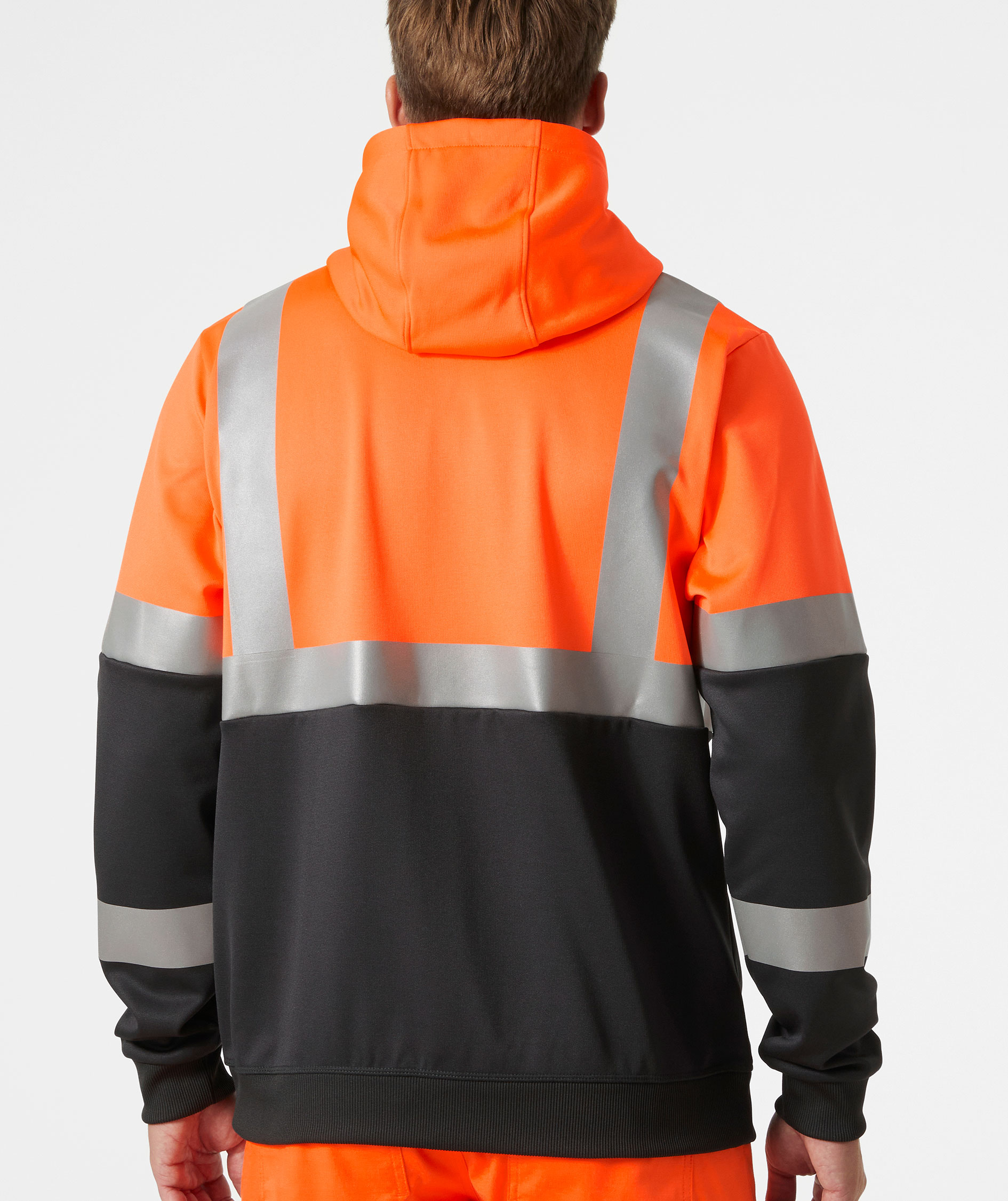 Helly Hansen Addvis hoodie with zipper, Hi-vis Orange/Ebony, large image number 3
