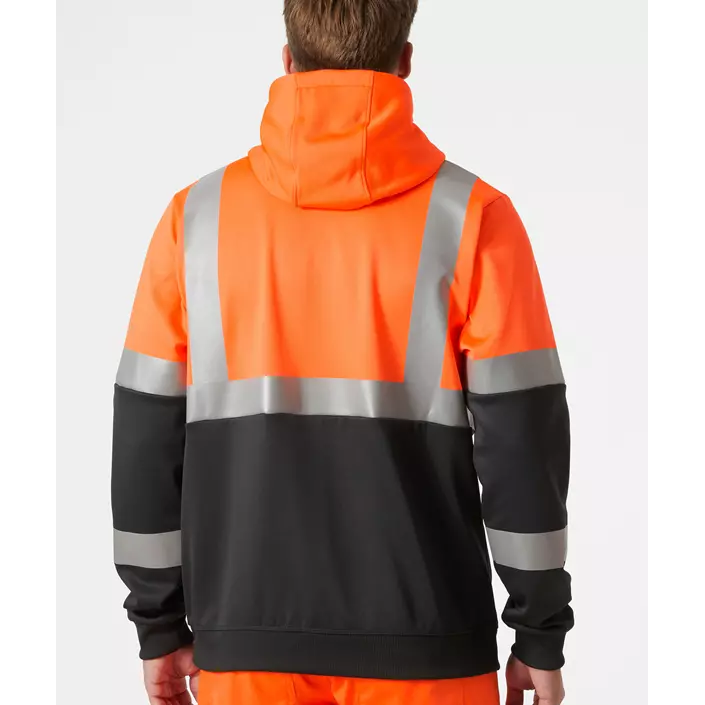 Helly Hansen Addvis hoodie with zipper, Hi-vis Orange/Ebony, large image number 3