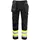 ProJob craftsman trousers 6524, Black/Hi-Vis Yellow, Black/Hi-Vis Yellow, swatch