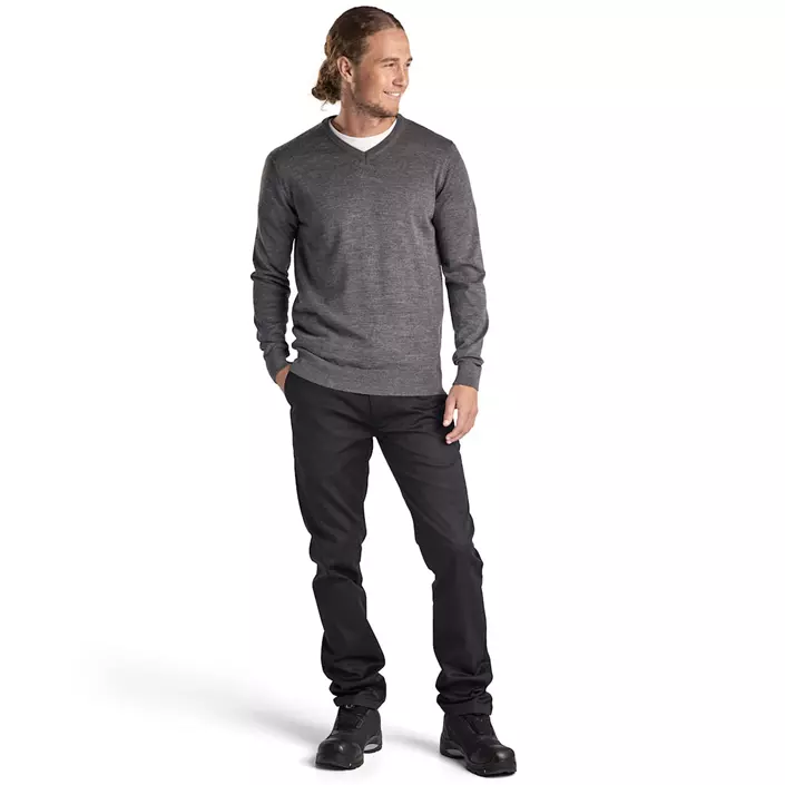 Blåkläder strikket genser, Svart melange, large image number 1