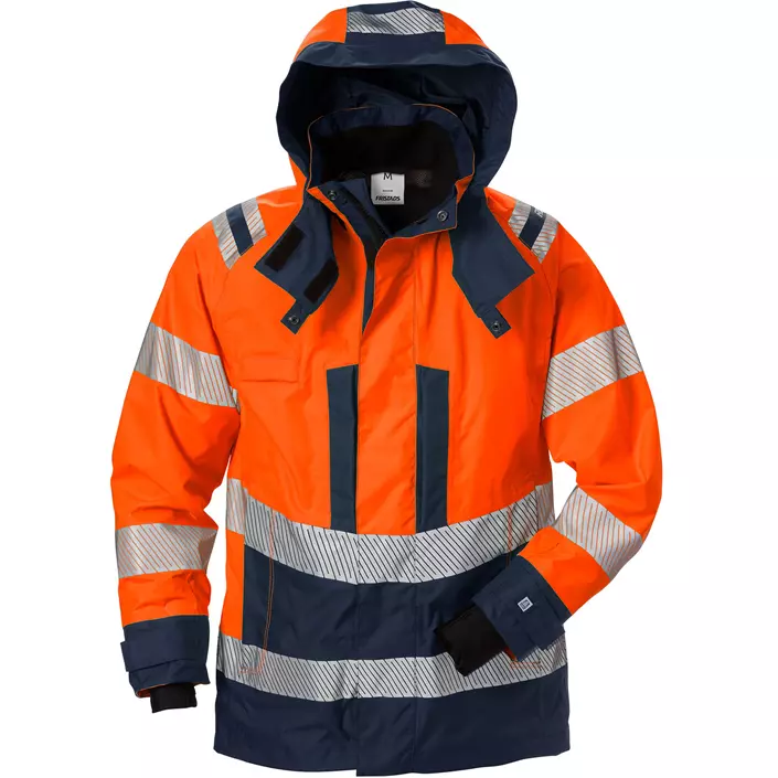 Fristads Airtech women's shell jacket 4518, Hi-vis Orange/Marine, large image number 0