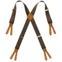 Segers adjustable braces with leather for apron, Brown