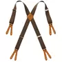 Segers adjustable braces with leather for apron, Brown