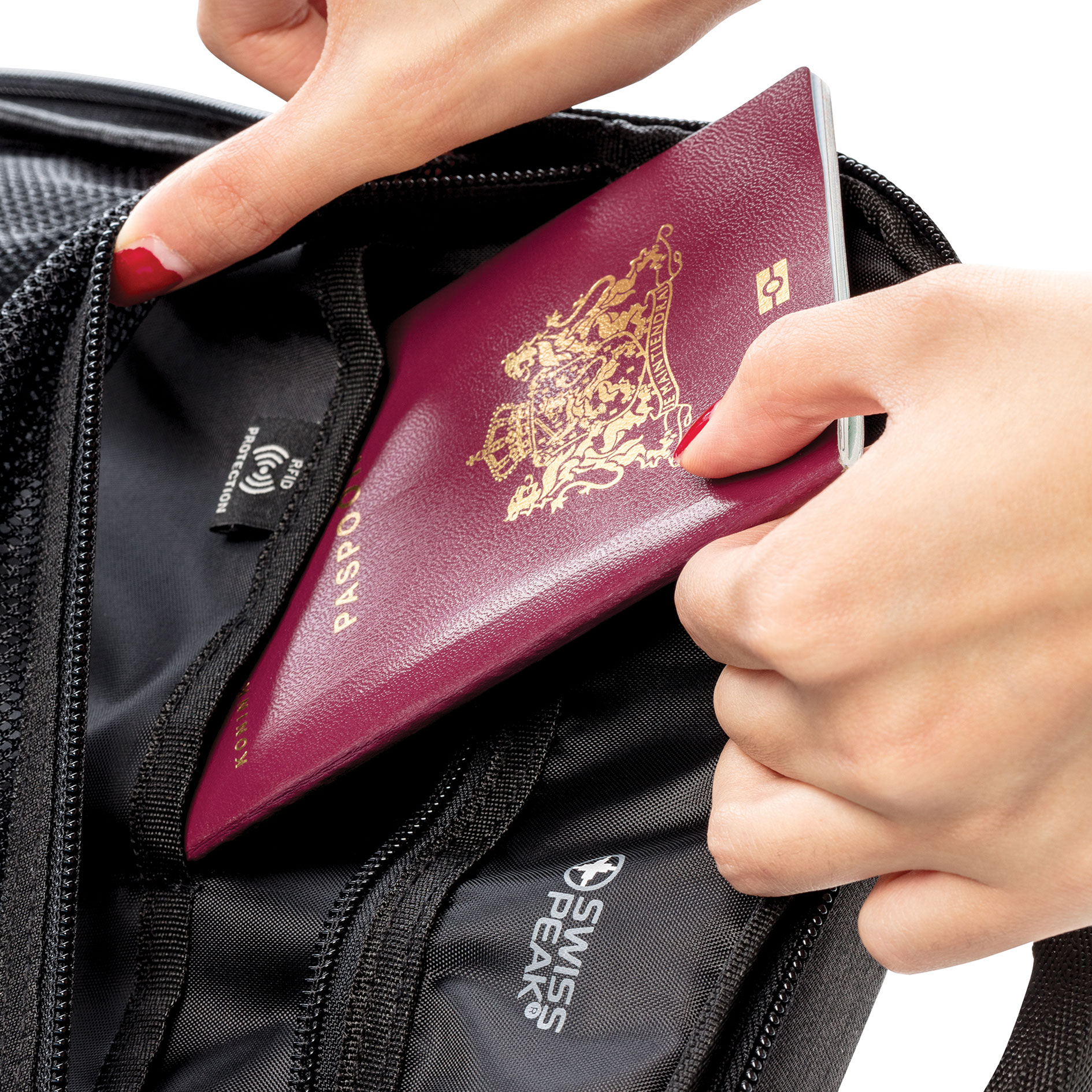 Swiss Peak XXL weekend travel backpack 20L, Black, Black, large image number 7