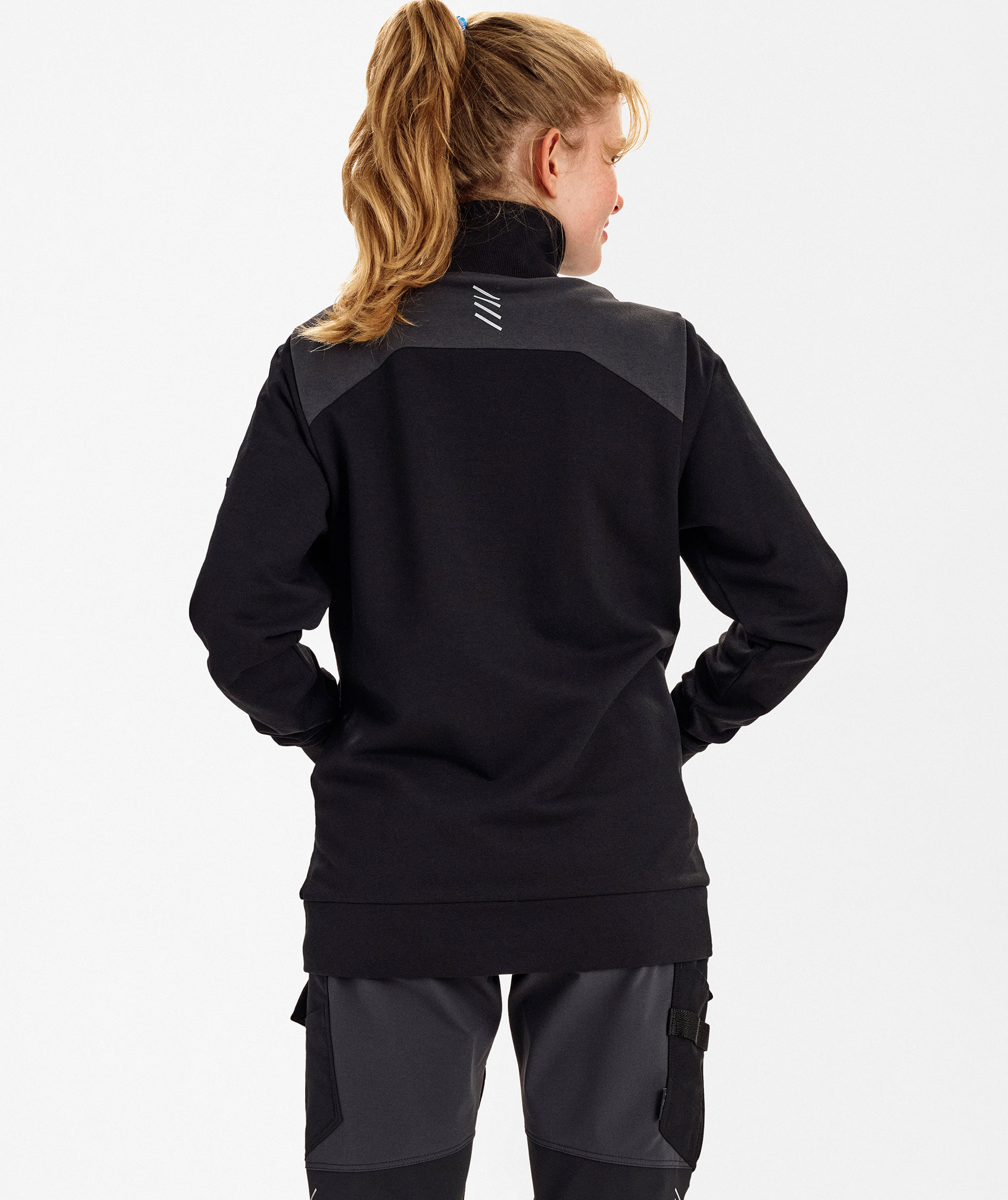 Engel Entire women's sweat cardigan, Black/Anthracite Grey, large image number 4