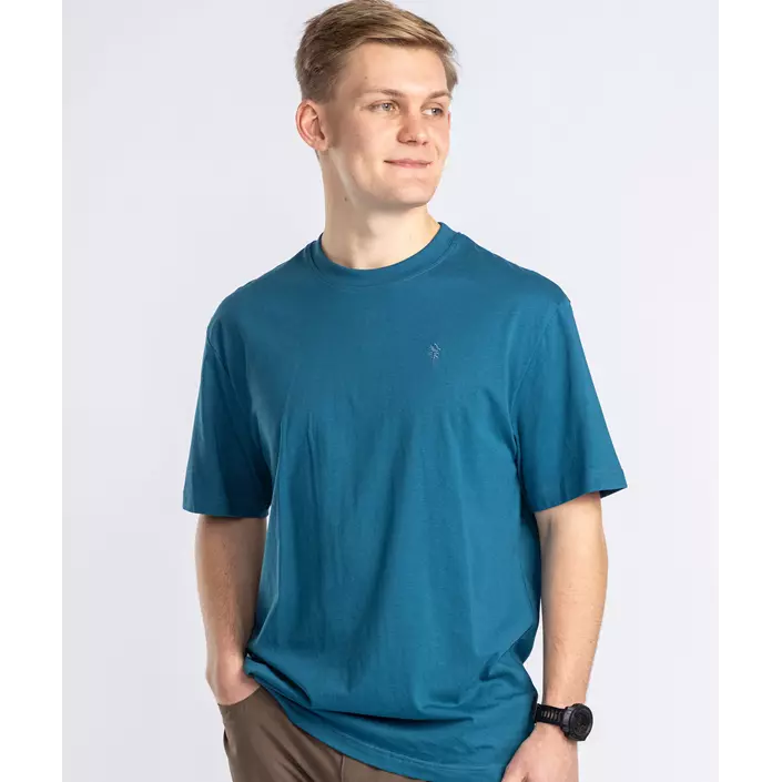 Pinewood 3-pak T-shirt, Azur Blue/Mossgreen/Black, large image number 8