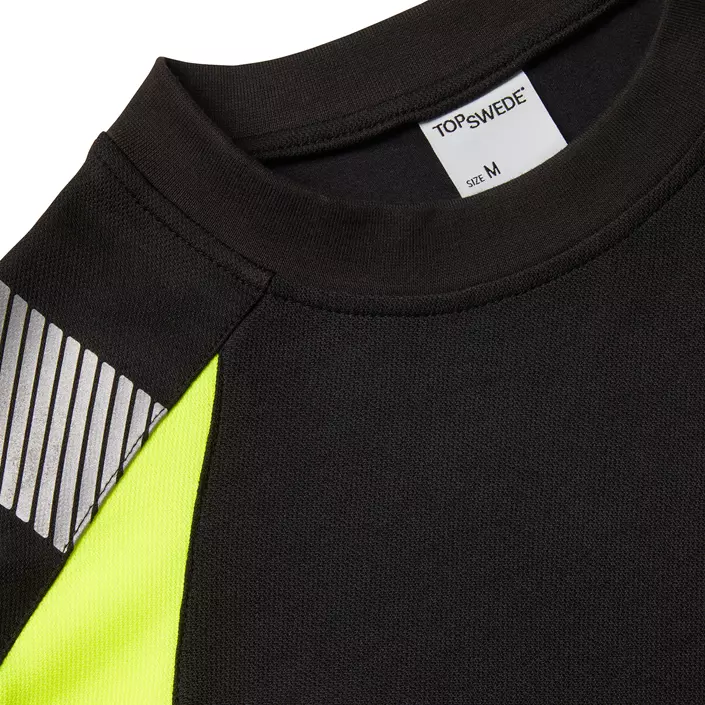 Top Swede T-Shirt 600, Schwarz/Hi-Vis Gelb, large image number 4