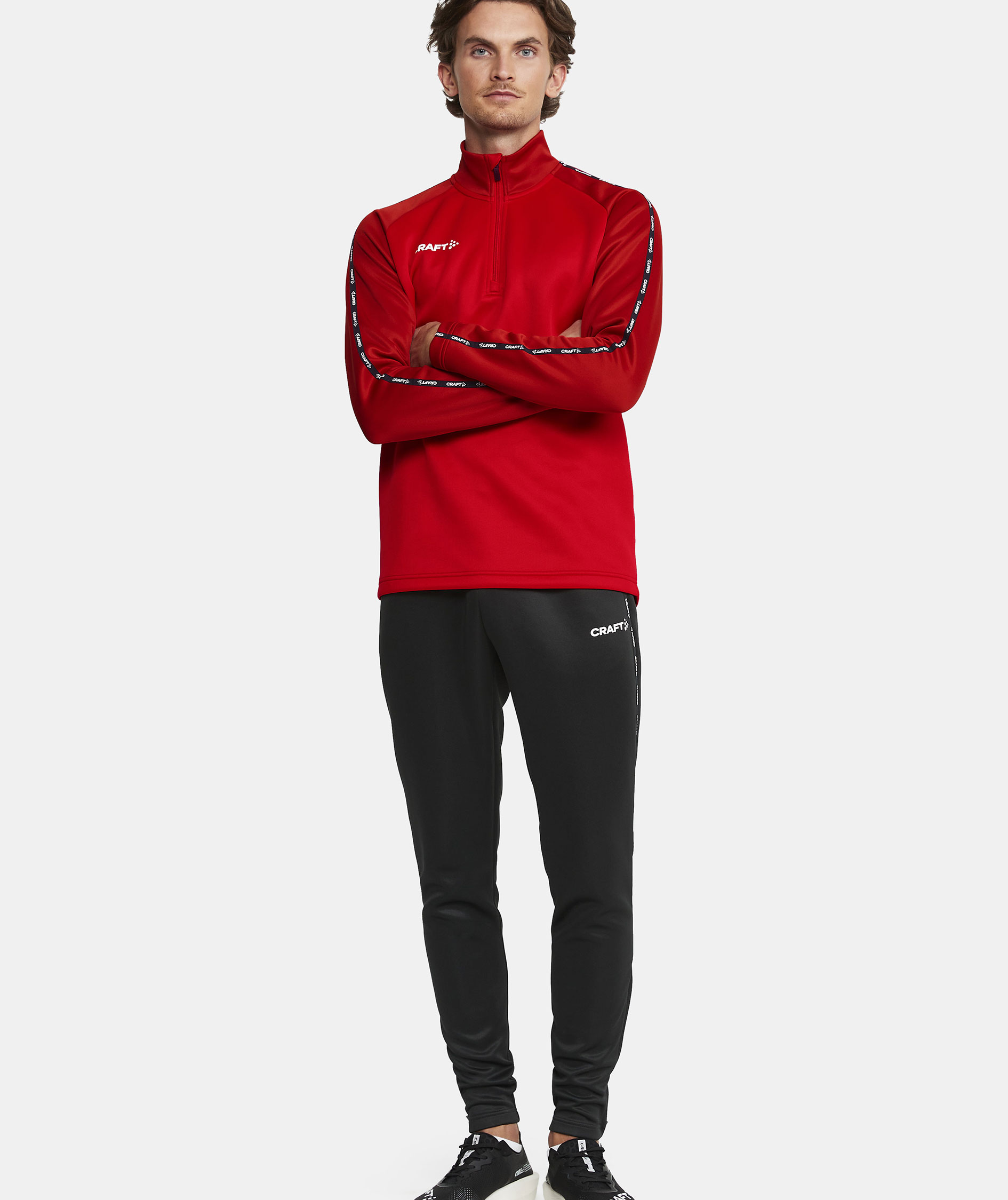 Craft Squad 2.0 halfzip training pullover, Bright Red-Express