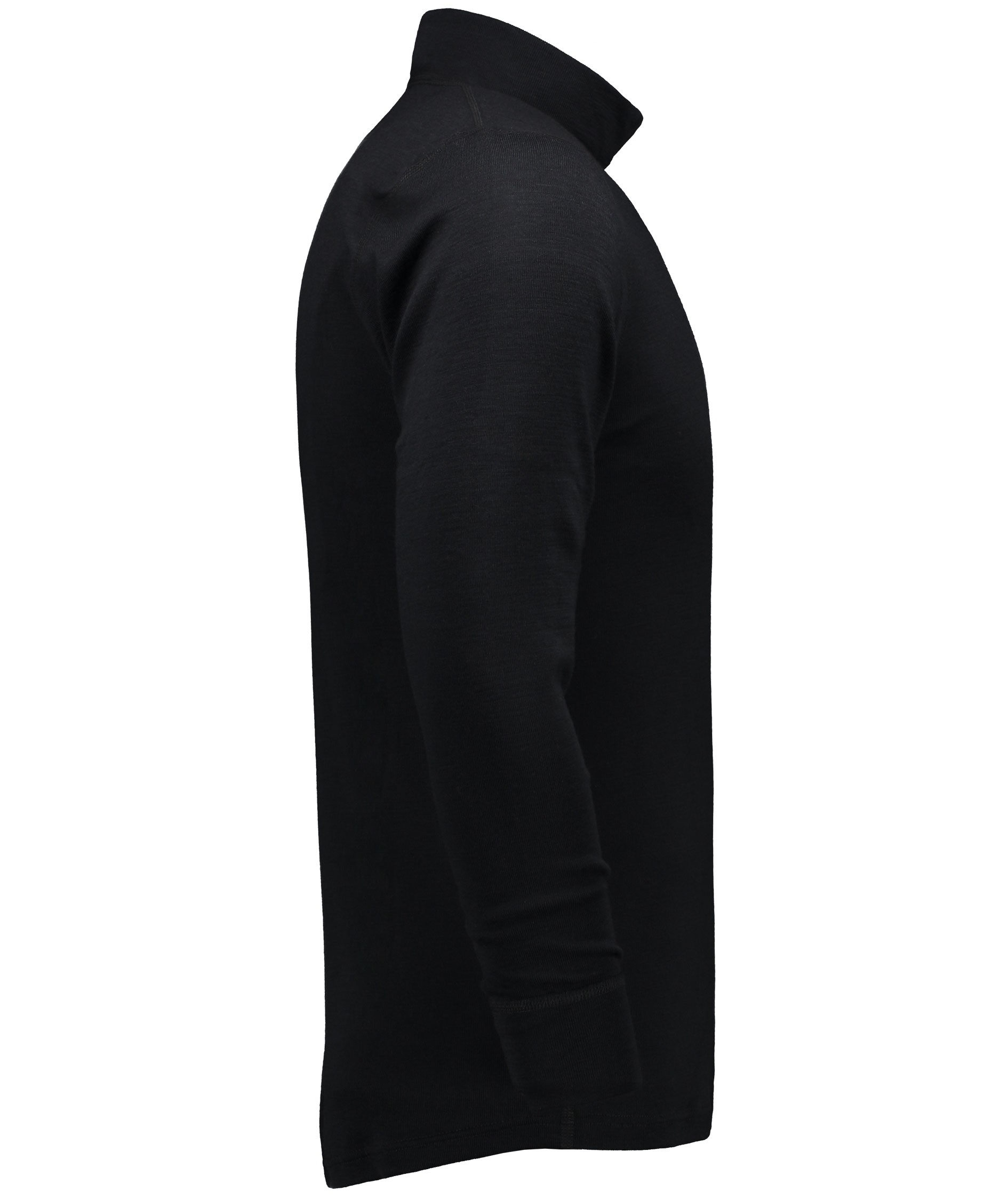 Westborn half zip long-sleeved T-shirt with merino wool, Black, large image number 2