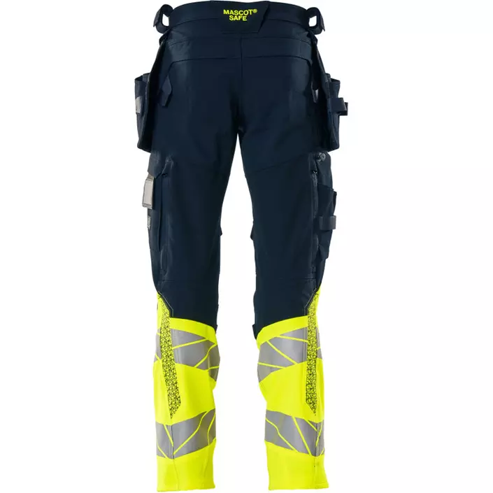 Mascot Accelerate Safe craftsman trousers Full stretch, Dark Marine/Hi-Vis Yellow, large image number 1