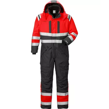 Fristads Airtech® thermal coverall 8015, Hi-vis Red/Black