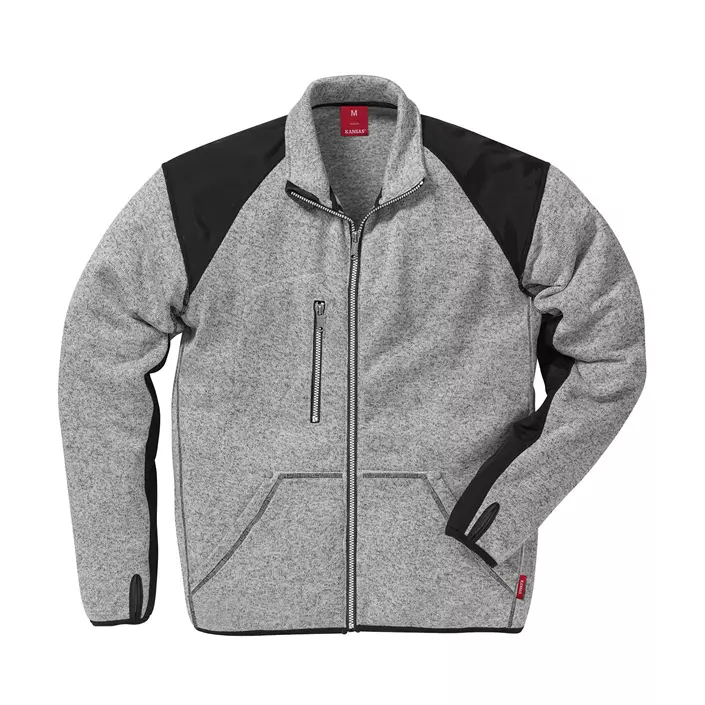 Kansas fleece jacket 7451, Grey/Black, large image number 0
