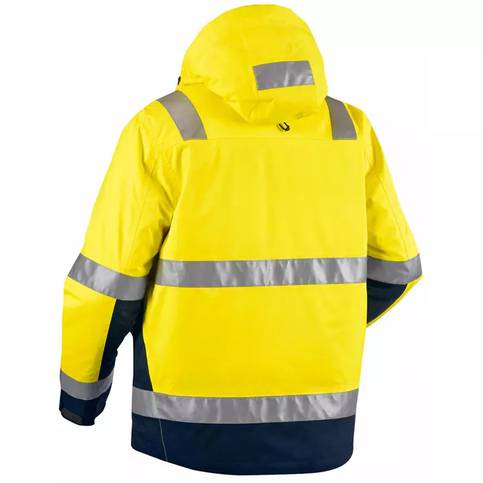 Blåkläder Vinter work jacket, Yellow/Marine, large image number 2