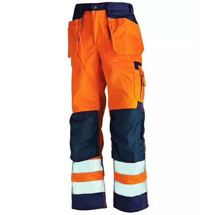 Blåkläder håndværkerbukser, Orange/Marine, large image number 0