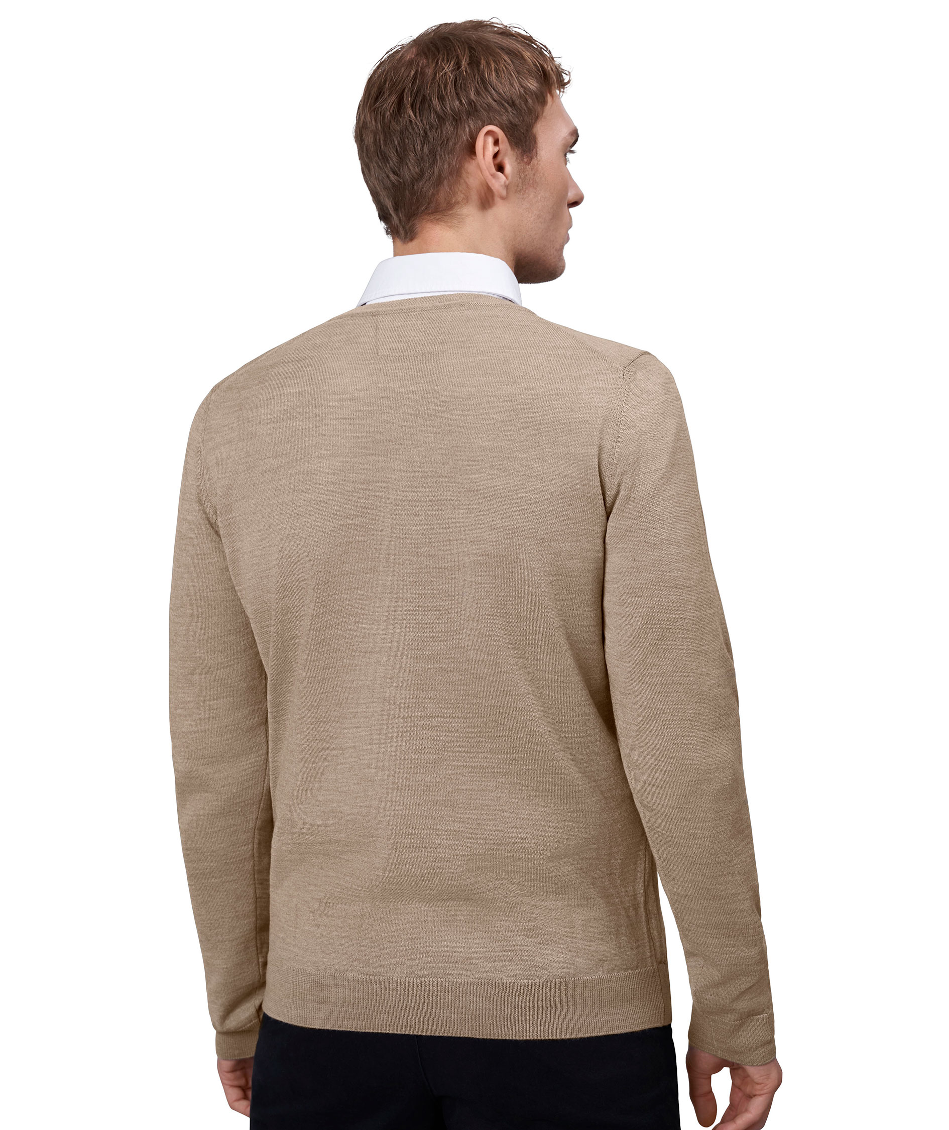 Seven Seas knitted pullover with merino wool, Sand melange, large image number 5