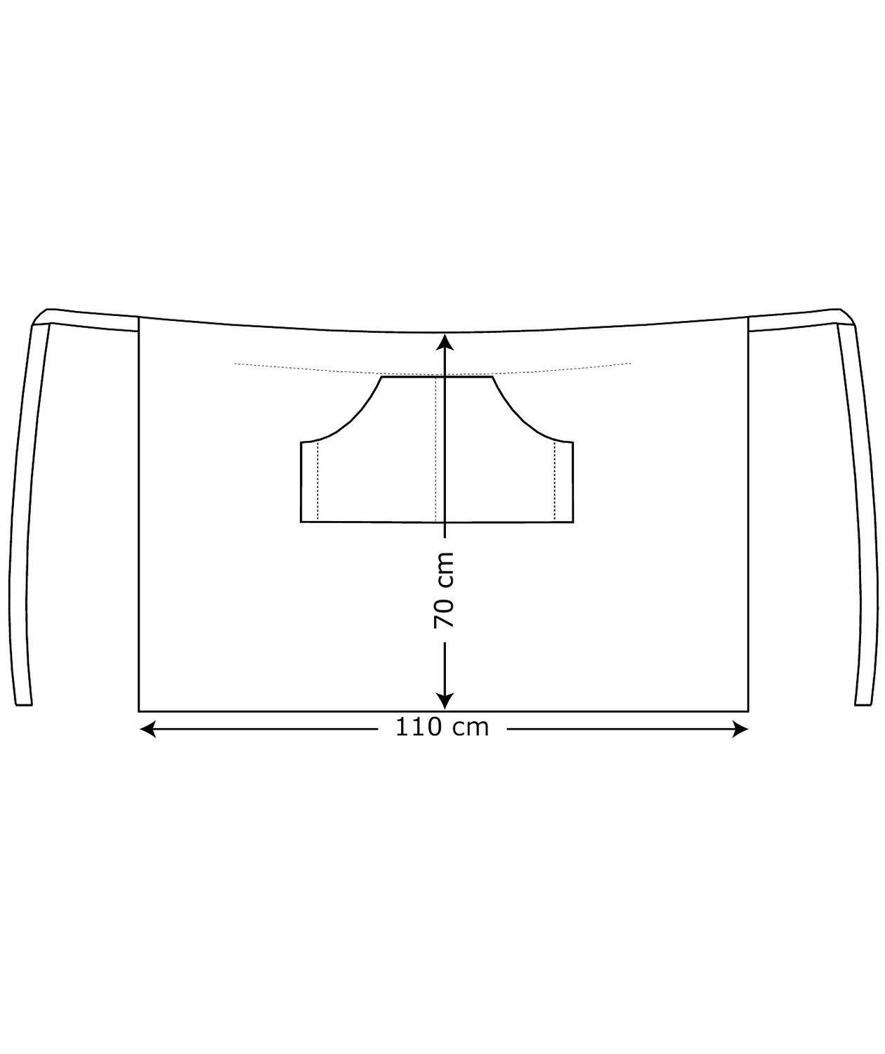 Kentaur f&ouml;rkl&auml;de med ficka, Svart